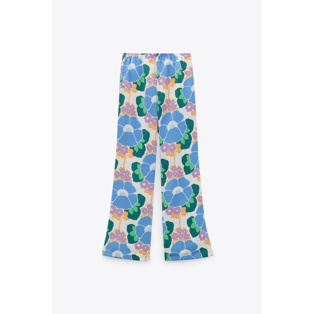 NWT Zara Floral Printed Pajama Style Pants - Size S
